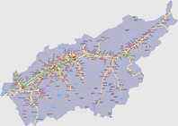 Carte géographique du Valais